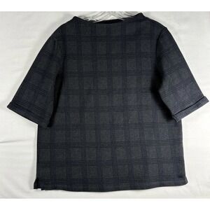 OPUS womens pullover sweater gadeni check gray/black short sleeve cozy EU40 US8‎